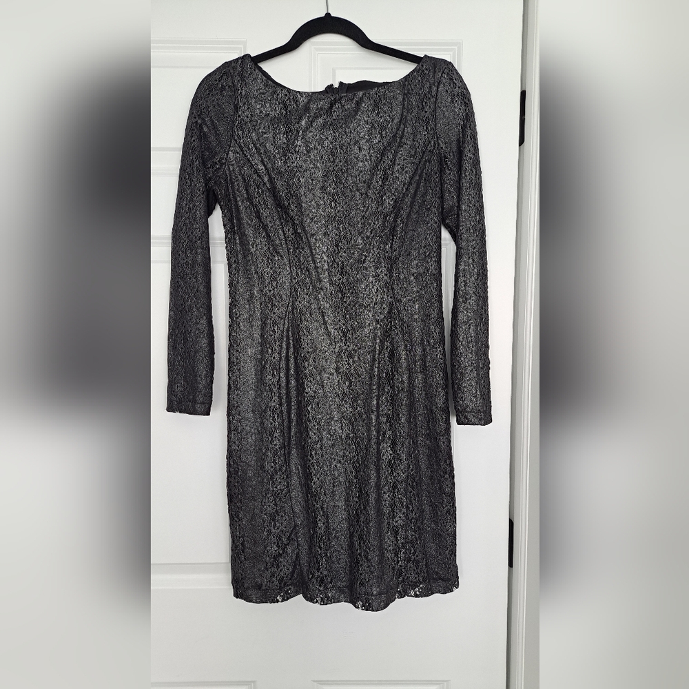 Black with silver cocktail dress